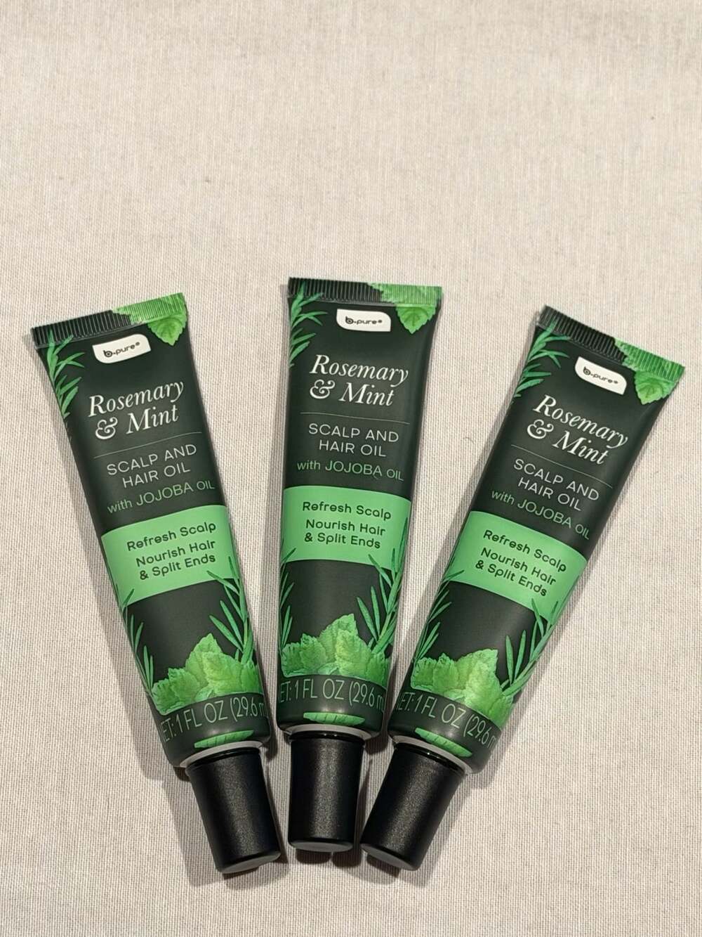 B.Pure Rosemary & Mint Scalp And Hair Oil Size 1 Fl Oz Set Of 3